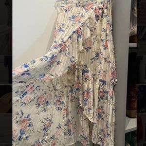 Floral high low skirt